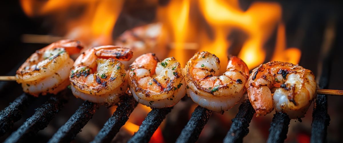 Grilované krevety s grilovacím korením