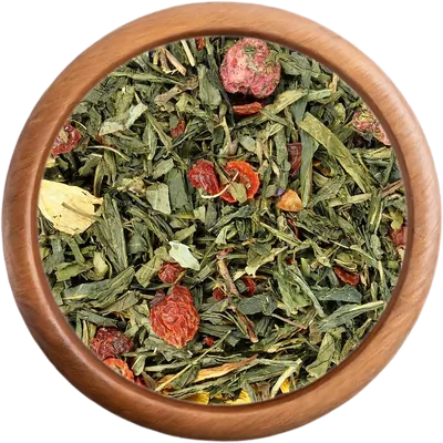 Zelený čaj s príchuťou Maliny s mätou