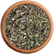 Zelený čaj s príchuťou: Zelený čaj s jahodami a malinami BIO